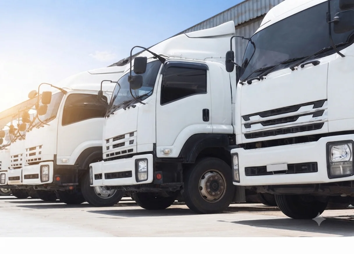 Flota de camiones atendida por FESALOGISTICS